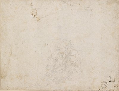 Jomfruen og barnet tilbedt, 1472-1519 av Leonardo da Vinci