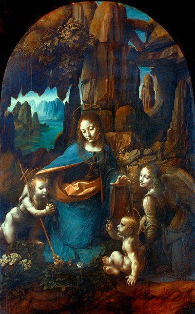 The Virgin of the Rocks, 1491-1519 av Leonardo da Vinci