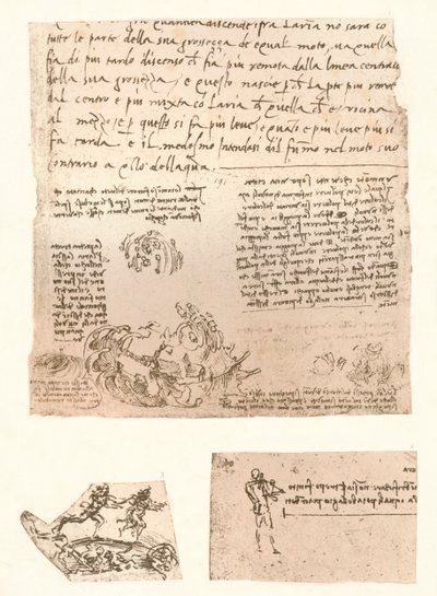 Tre tegninger, c1472-c1519 1883 av Leonardo da Vinci