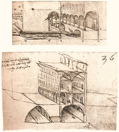To planer for kanaler i en by, c1472-c1519 1883 av Leonardo da Vinci