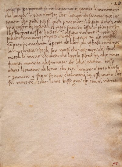 Usignert utdrag fra The Codex Trivulzianus av Leonardo da Vinci