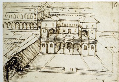 Byplanlegging: arkitektonisk plan (16) av Leonardo da Vinci (Leonardo da Vinci) av Leonardo da Vinci