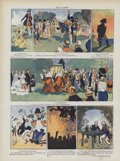 15 aug. Illustrasjon for Le Rire av Leonce Burret