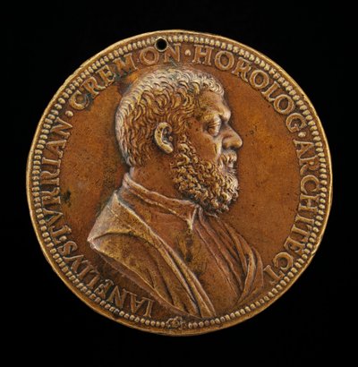 Giannello della Torre av Cremona, 1500-1585, ingeniør i tjenesten til Charles V på forsiden. av Leone Leoni