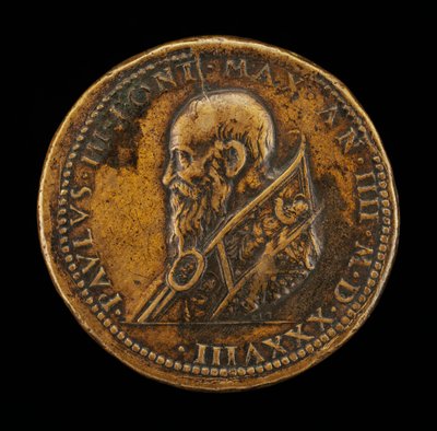 Paul III (Alessandro Farnese, 1468-1549), pave fra 1534 [forside] av Leone Leoni