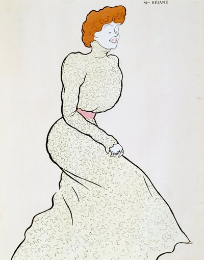 Skuespillerinne Gabrielle Rejane (1856-1920), tegning av Leonetto Cappiello (1875-1942) av Leonetto Cappiello