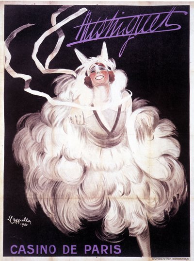 Plakat som representerer Mistinguett (Mistinguette) på Casino de Paris av Leonetto Cappiello