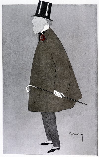 Komisk portrett av Jacques Doucet i "" Fantasio """. av Leonetto Cappiello