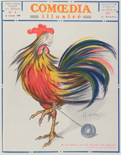 Forside av Comoedia Illustre, 15. februar, 1909 av Leonetto Cappiello
