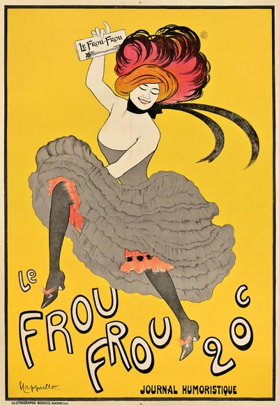 Plakat som reklamerer for det franske tidsskriftet "Le Frou Frou", 1899 av Leonetto Cappiello