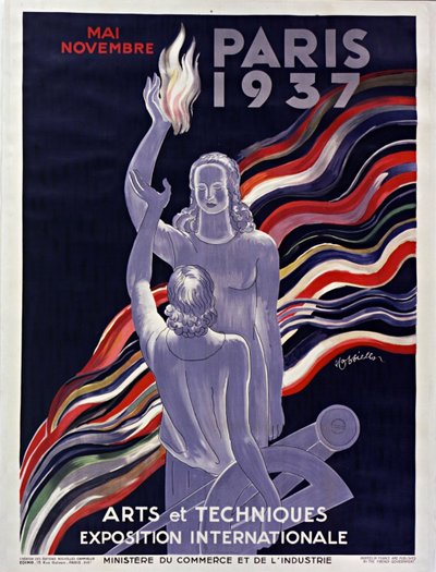 Plakat for den internasjonale utstillingen 1937 i Paris, 1937. av Leonetto Cappiello