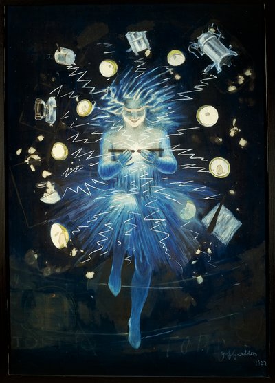 Skisse av reklame for elektrisk apparat, av Leonetto Cappiello, pastelltegning av Leonetto Cappiello