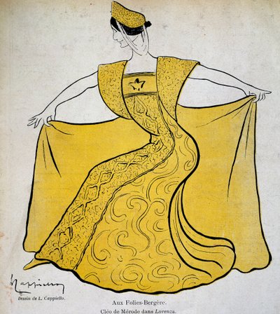 Danseren Cleo i ballettpantomimen Lorenza på Folies Bergere av Leonetto Cappiello