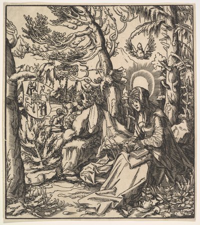 Saint Ita av Toggenburg, fra Habsburg-hellige, 1516-18. av Leonhard Beck
