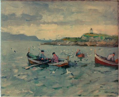 Fiskere i Lofoten av Leonhard Sandrock