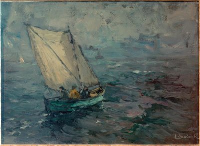 Fisker med spritsail av Leonhard Sandrock