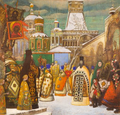 Påskeprosesjon. av Leonid Mikhaylovich Brailovsky