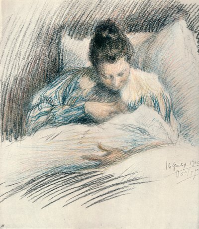 Mor og barn, 1900, 1906 av Leonid Osipovic Pasternak