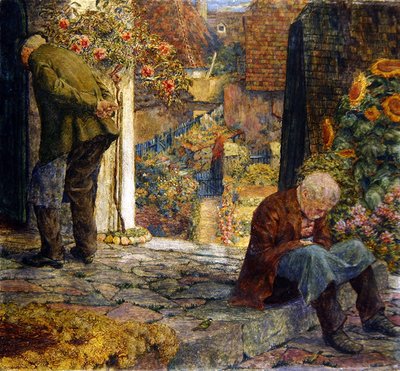 The Poor House i Melk (olje, tempera og blyant om bord) av Leopold Blauensteiner