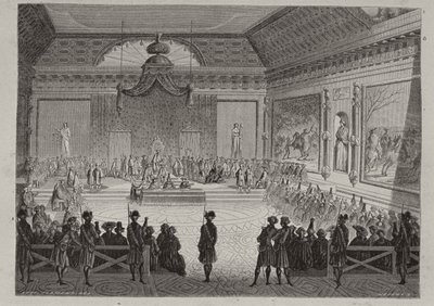 Assembly of the Notables, 1787, gravert av Antoine Auguste Ernest Hebert (1817-1908) av Leopold Flameng