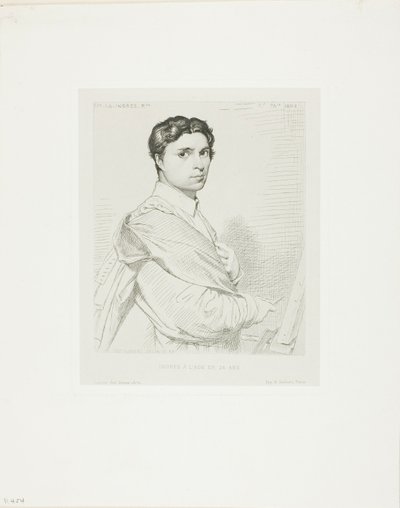 Ingres i en alder av tjuefire av Leopold Flameng