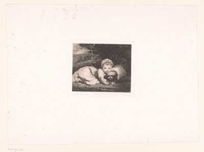 Prinsesse Sophia Matilda av Gloucester med hunden sin av Leopold Flameng