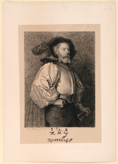 Selvportrett som kavaler av Leopold Flameng