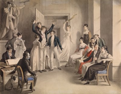 Franz Schubert 1797-1828. Festspill for Schubertianerne i Atzenbrugg, 1821 av Leopold Kupelwieser