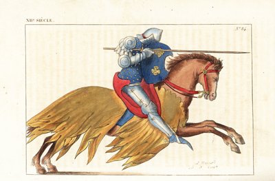 Engelsk kavaleri lader med lanse av Leopold Massard