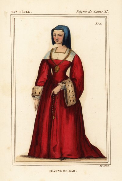 Jeanne de Bar, eneste datter av Robert de Bar, kone til Louis de Luxembourg av Leopold Massard