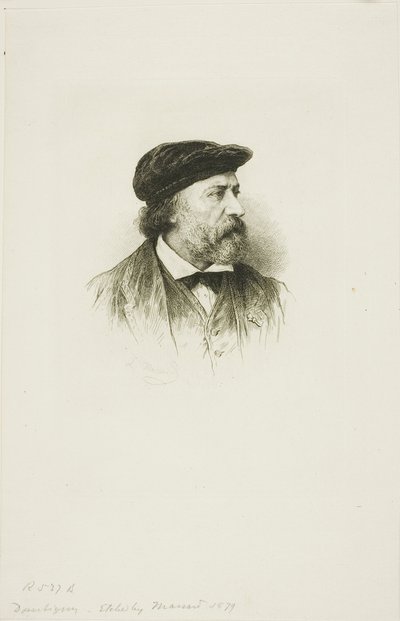 Portrett av Daubigny av Leopold Massard