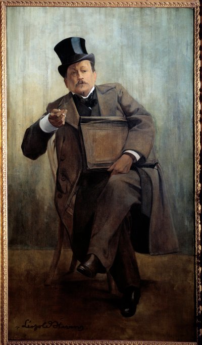 Portrett av Georges Courteline (1858-1929) Forfattermaleri av Leopold Stevens (1866-1935) 20. århundre Søn. 1,6x0,8 m Paris, Musee Carnavalet - Portrett av Georges Courteline (1858-1929), forfatter. Maleri av Leopold Stevens (1866-1935), 1900-tallet. 1,6 x av Leopold Stevens