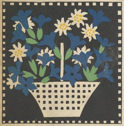 Kurv med blomster, 1907. av Leopoldine Kolbe