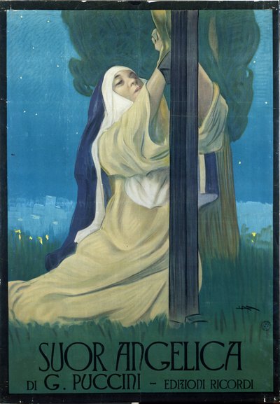 Opera "Suor Angelica" (Sister Angelica) av Giacomo Puccini av Leopoldo Metlicovitz