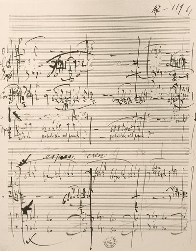 Musikalsk partitur for 'The Cunning Little Vixen' (blekk på papir) av Leos Janacek