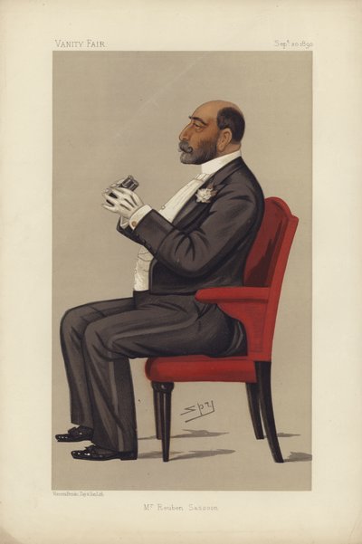 Mr Reuben Sassoon (farge litho) av Leslie Matthew Ward
