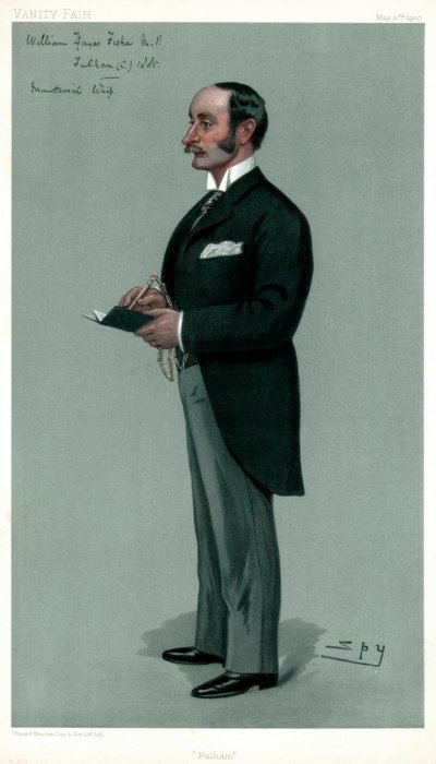 Fulham, William Hayes Fisher , britisk politiker, 1900. av Leslie Matthew Ward