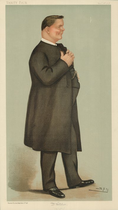 James Edward Cowell Weldon, The Bishop-Designate of Calcutta, Calcutta, 17. november 1898, Vanity Fair tegneserie av Leslie Matthew Ward