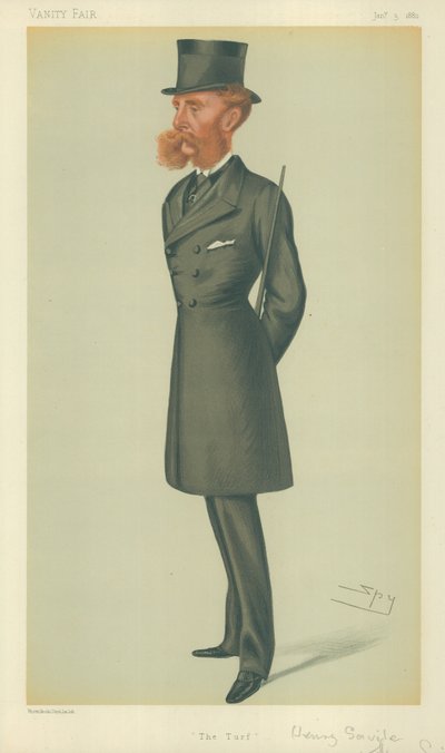 Lord Dorchester, The Turf, 24. mars 1877, tegneserie Vanity Fair av Leslie Matthew Ward