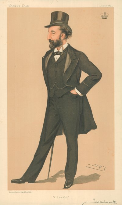 Lord Tweedmouth, A late whip, 12. juli 1894, tegneserie Vanity Fair av Leslie Matthew Ward