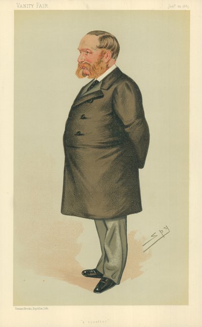 Mr Charles Henry Wilson, A squatter, 24. januar 1885, Vanity Fair tegneserie (farge litho) av Leslie Matthew Ward
