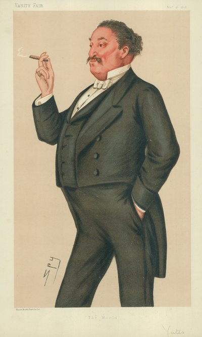 Mr Edmund Hodgson Yates, The World, 16. november 1878, Vanity Fair tegneserie av Leslie Matthew Ward