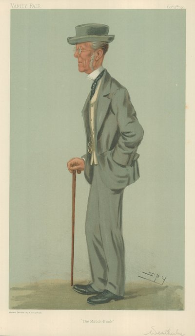 Mr Edward Weatherby, The match-book, 17. oktober 1901, Vanity Fair tegneserie av Leslie Matthew Ward