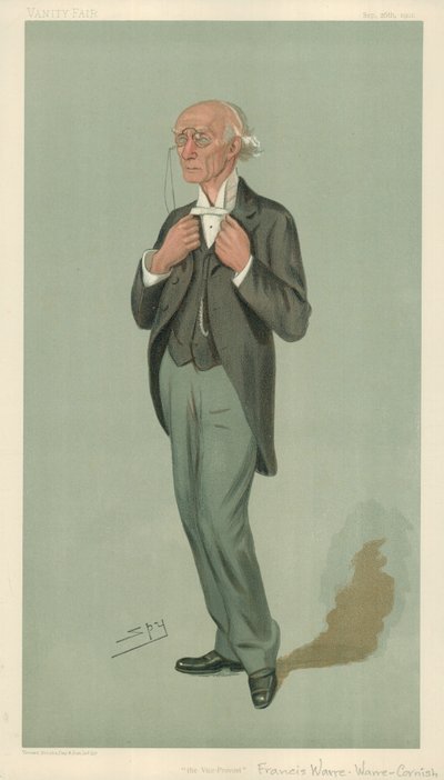 Mr FW Warre-Cornish, The Vice-Provost of Eton, The Vice-Provost, 26. september 1901, Vanity Fair tegneserie av Leslie Matthew Ward