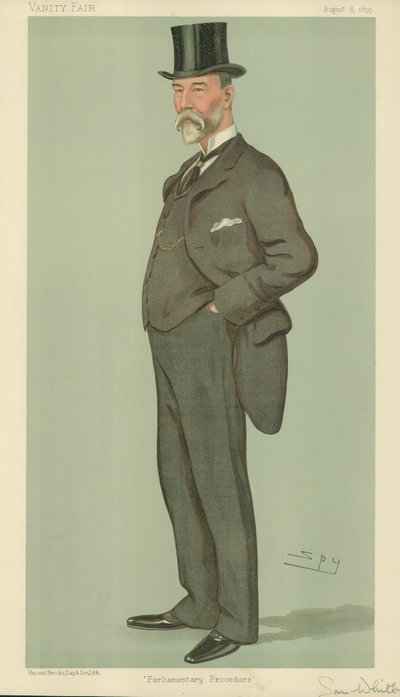 Mr Samuel Whitbread, Parlamentarisk prosedyre, 8. august 1895, tegneserie Vanity Fair av Leslie Matthew Ward