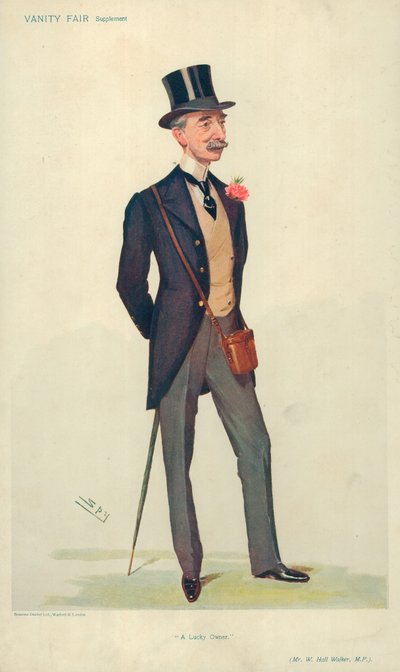 Mr W Hall Walker MP, En heldig eier, 21. juni 1906, tegneserie Vanity Fair av Leslie Matthew Ward