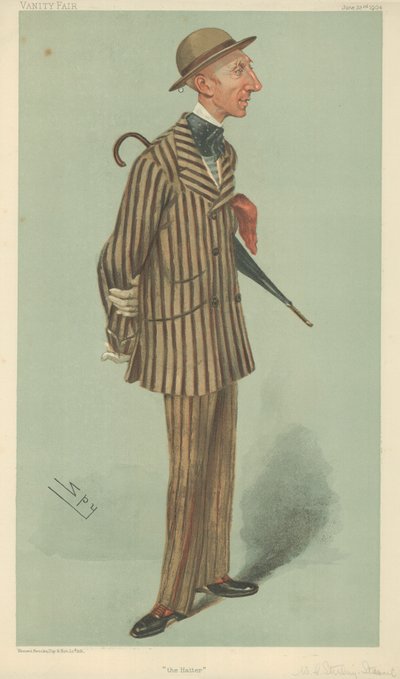 Mr William Crawfurd Stirling-Stuart, Hattemakeren, 23. juni 1904, tegneserie Vanity Fair av Leslie Matthew Ward
