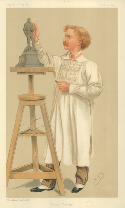 Mr William Hamo Thornycroft, bronsestatuary, 20. februar 1892, tegneserie Vanity Fair av Leslie Matthew Ward