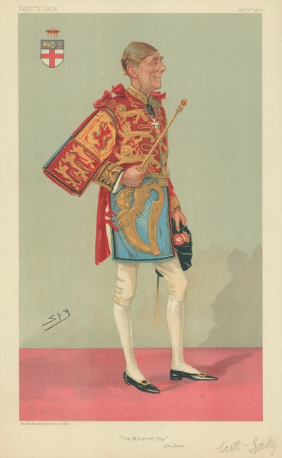 Sir Alfred Scott-Gatty, The Minstrel Boy, 1. desember 1904, Vanity Fair tegneserie av Leslie Matthew Ward