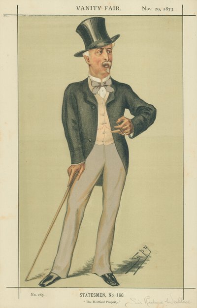 Sir Richard Wallace, The Hertford Property, 29. november 1873, tegneserie Vanity Fair av Leslie Matthew Ward